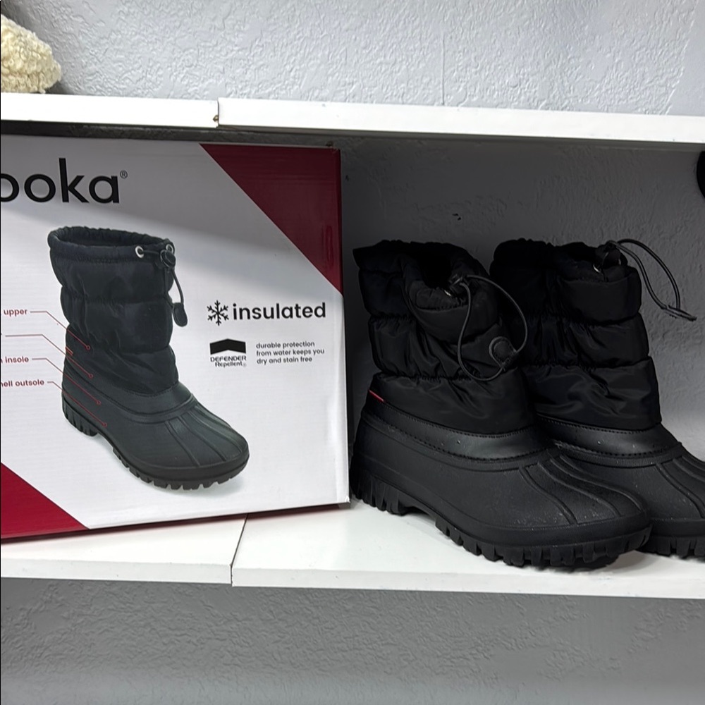 Chooka Black Rain & Snow Boots with Insulated Design